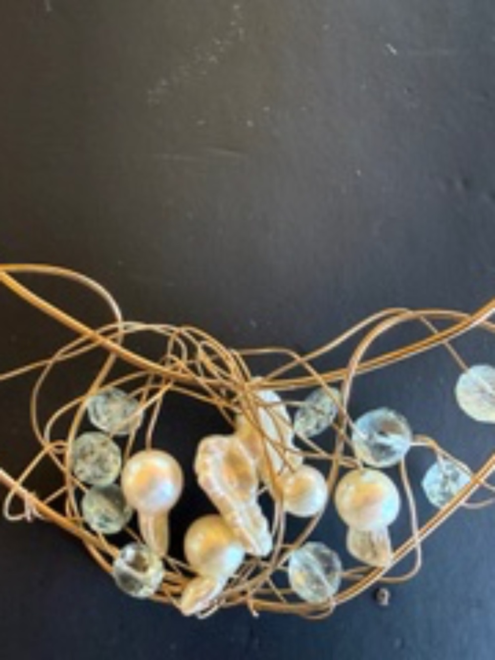 Kazuko Oshima Necklace with Fresh Water Pearls & Semi-Precious Stones - Picture 3 of 8